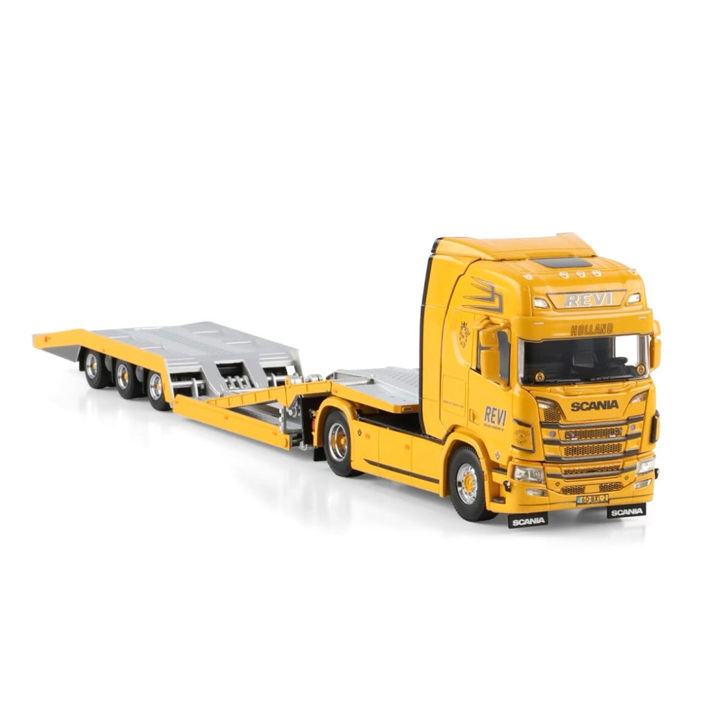 WSI REVI Speciaal Transport Scania R Highline CR20H 4x2 Truck Transporter - 3 Axle 1:50