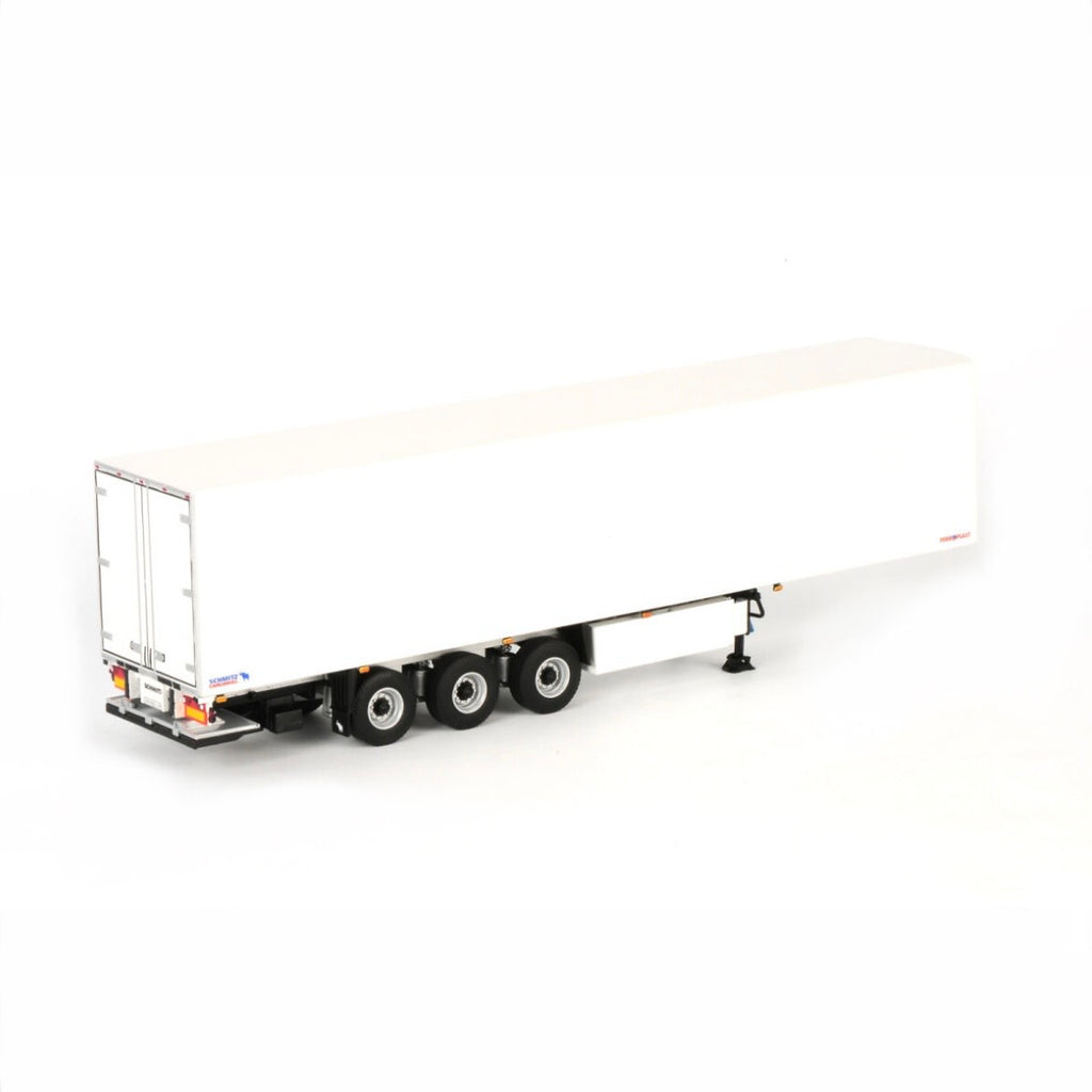 WSI White Line Schmitz Cargobull 3 Axle Thermo King Fridge Trailer 1:50 Scale Model rear view