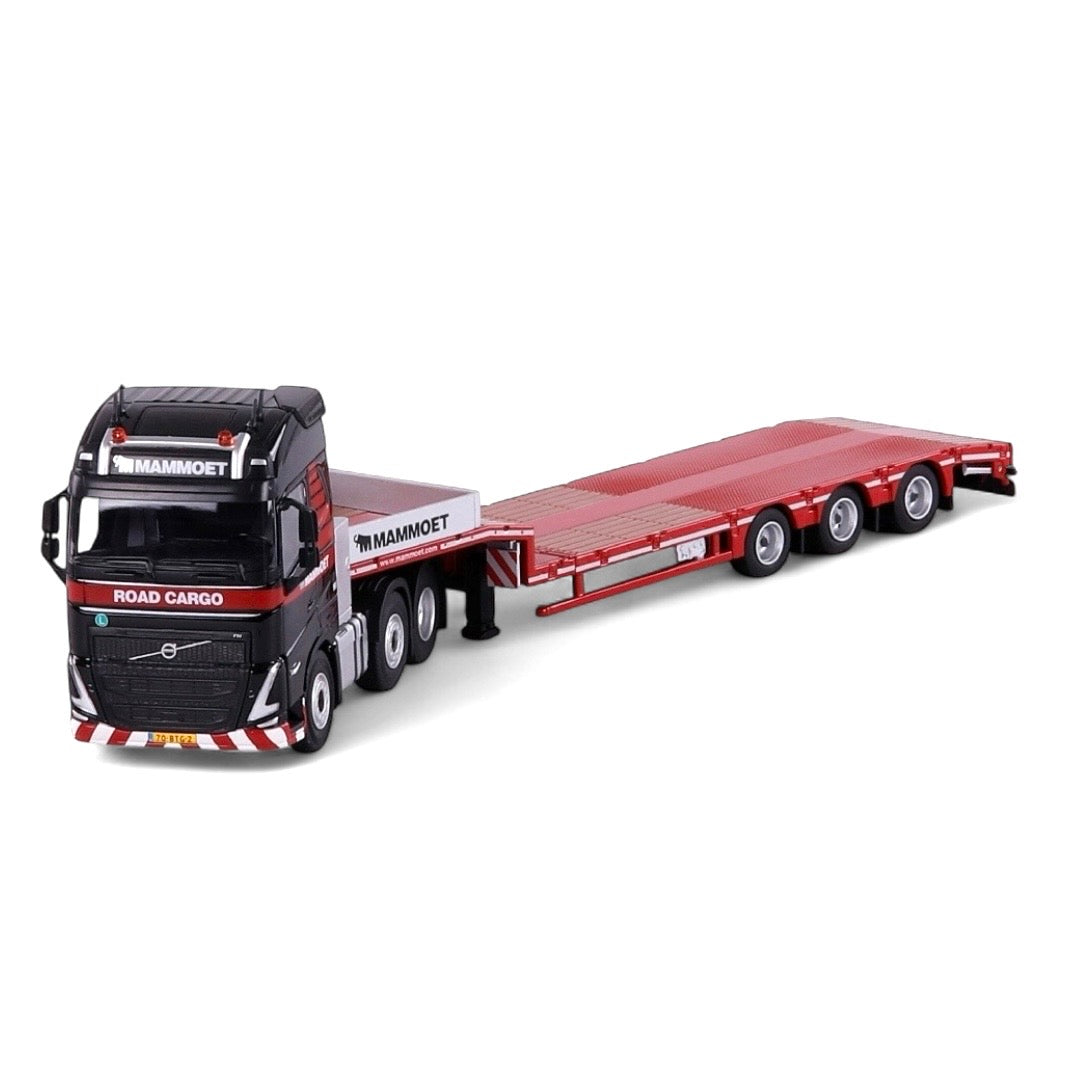 Cavallino Mammoet Volvo FH5 6x2 with Extending Faymonville Semi Low Loader and Lattice boom Jib section Load