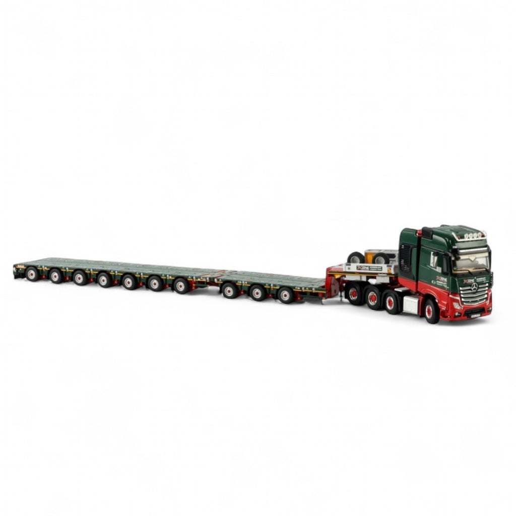WSI Kahl Schwerlast Mercedes Actros MP5 SLT Giga Space 8x4 with 7+3 Axle Nooteboom Manoovr Low Loader