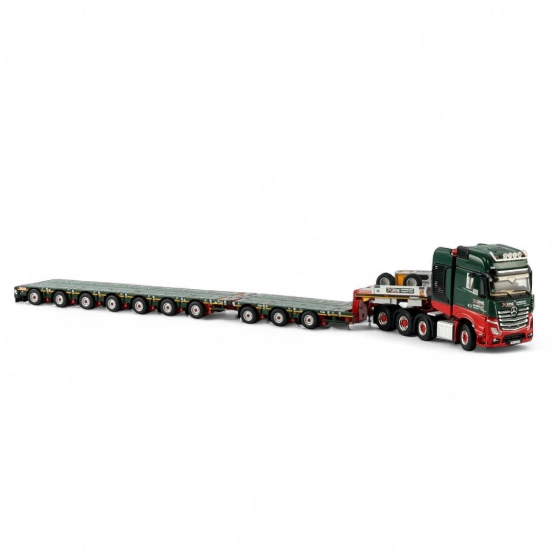 WSI Kahl Schwerlast Mercedes Actros MP5 SLT Giga Space 8x4 with 7+3 Axle Nooteboom Manoovr Low Loader