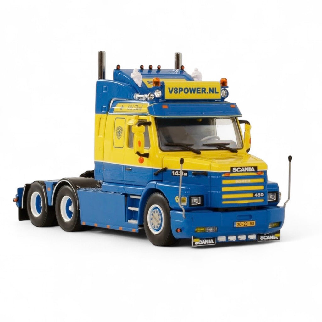 WSI Scania 143M 450 Torpedo Streamline 6x2 Tag Axle "V8Power.NL"