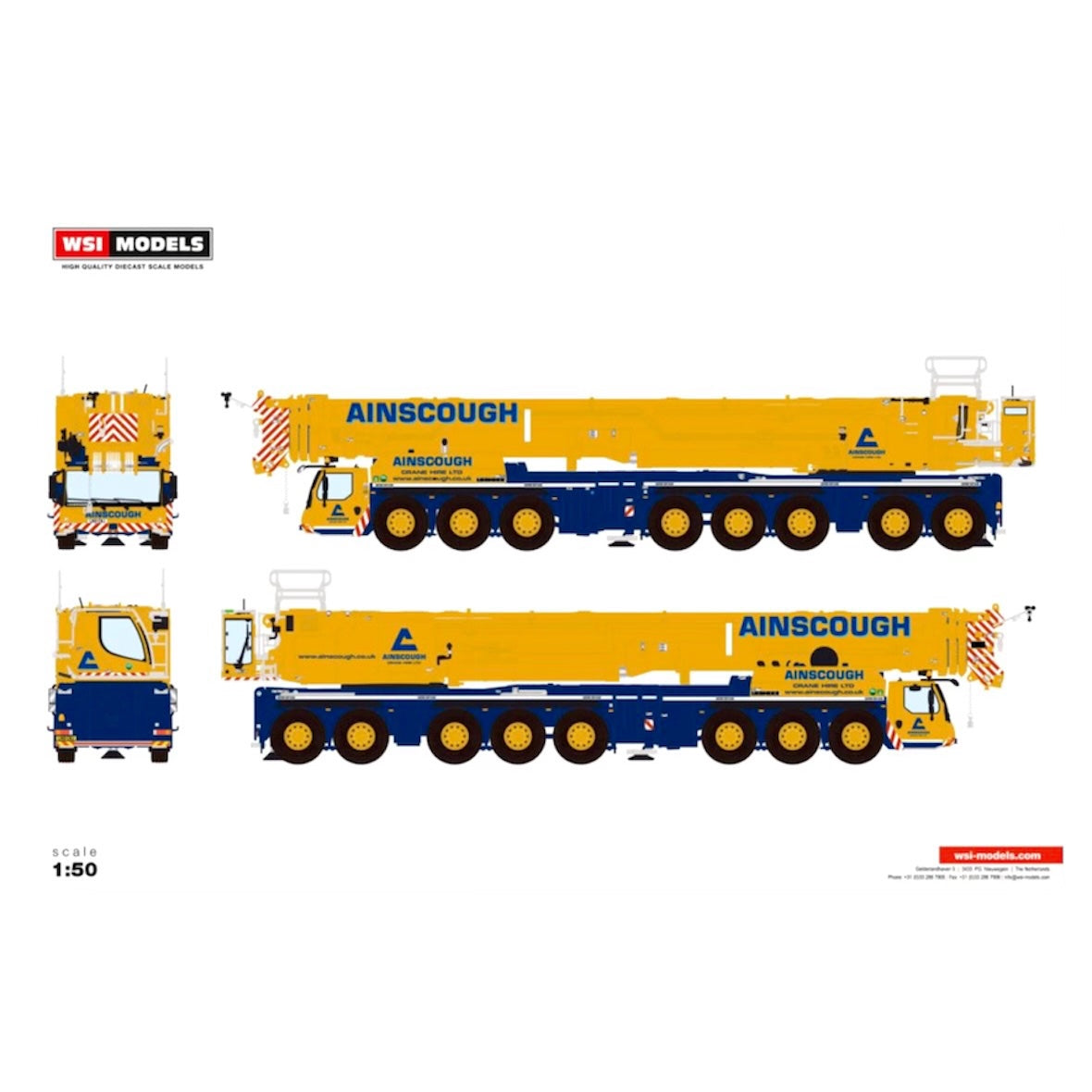 WSI Ainscough Liebherr LTM 1650-8.1 Mobile Crane (Pre Order)