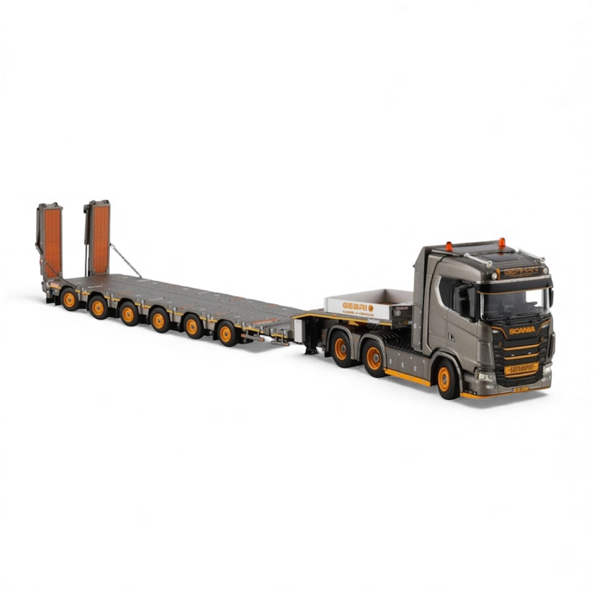 専用 WSI 1/50 Scania Lowloader 6ac Nootebo WSI Gerhan Transport Scania S CS20N 6x4 Nooteboom Manoovr Low
