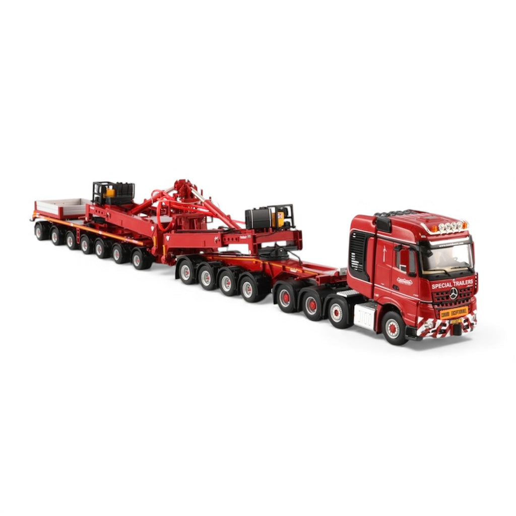 WSI Nooteboom Red Line Mercedes Benz Arocs MP4 SLT Big Space 8x4 wit Nooteboom MWT Mega Windmill Trailer 4+7*