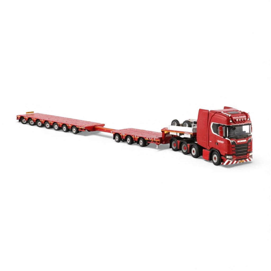 WSI Nooteboom Red Line Scania S Highline CS20H 8x4 with Nooteboom 3+7 Manoovr Low Loader*