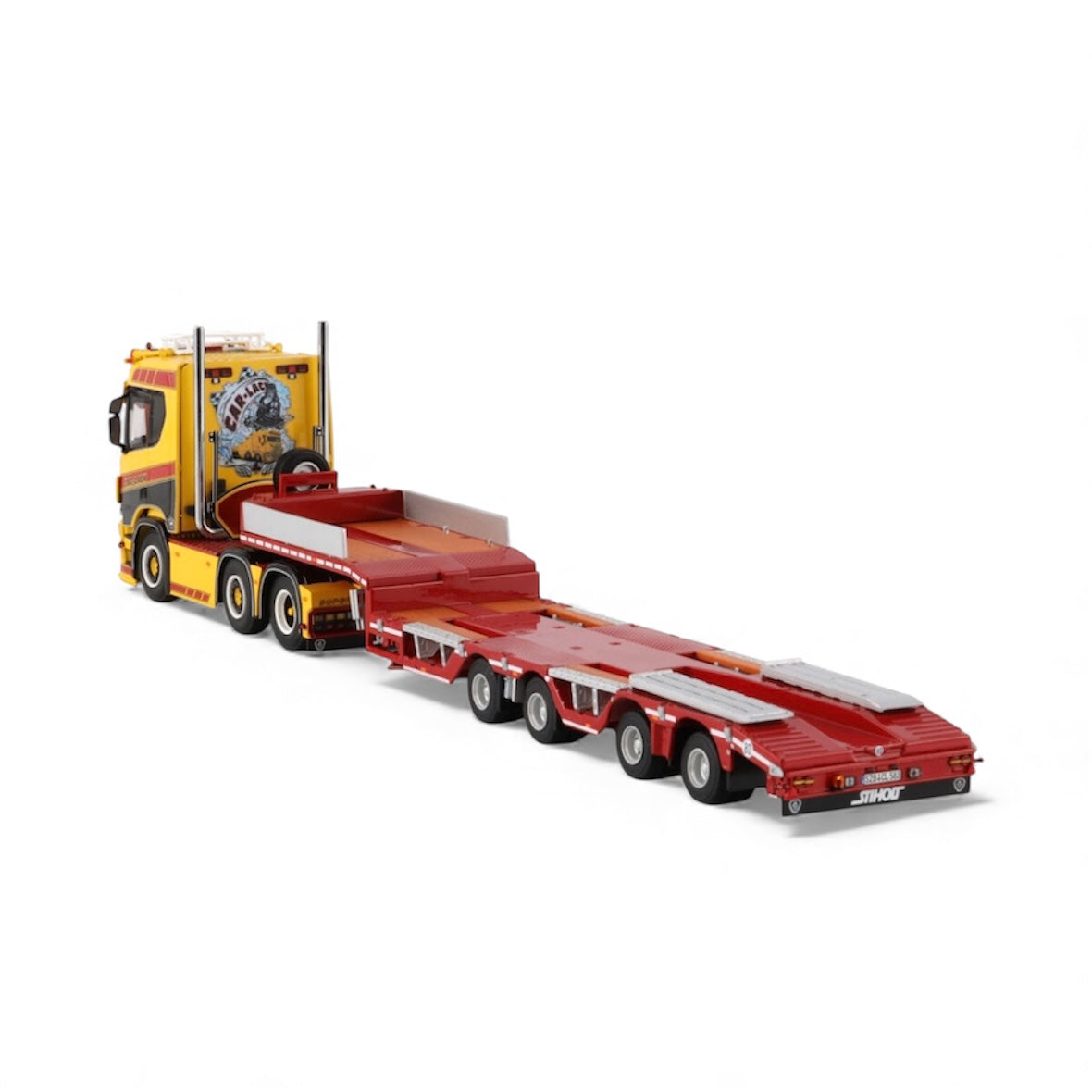 WSI Car-Lack Scania R Normal CR20N 6x2 Semi Low Loader 1:50 - 01