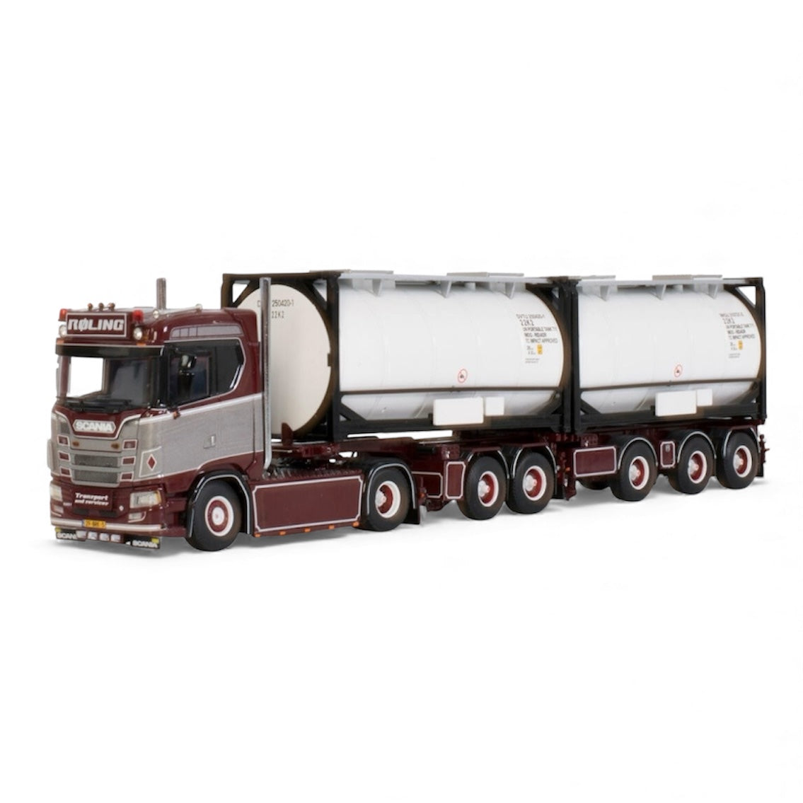 WSI Roling Scania S Normal CS20N with Broshuis 2Connect Combi trailer and 2x 20ft Tank Containers*