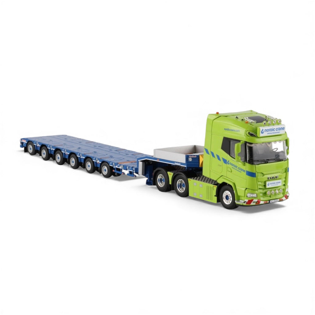 WSI Nordic Crane Kynningsrud DAF XG+ 6x4 with 6 Axle Nooteboom Manoovr Low Loader Trailer
