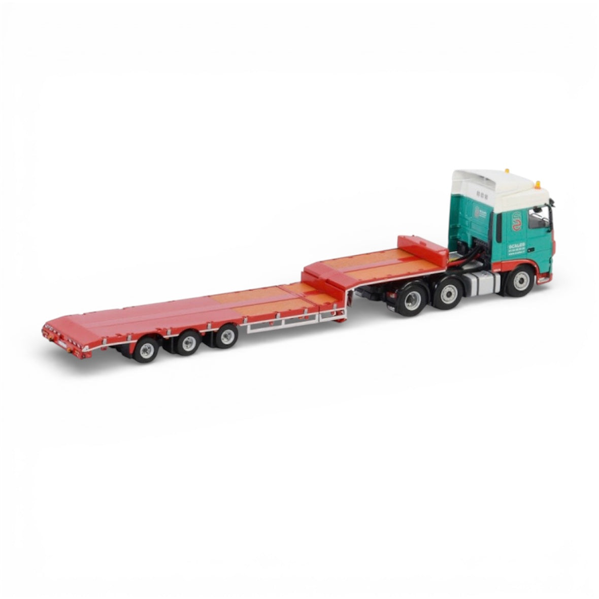 WSI DAF XF Space Cab 6x2 with 3 Axle Semi Low Loader "Scales"