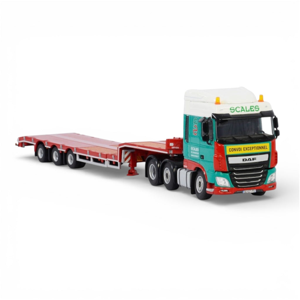 WSI DAF XF Space Cab 6x2 with 3 Axle Semi Low Loader "Scales"