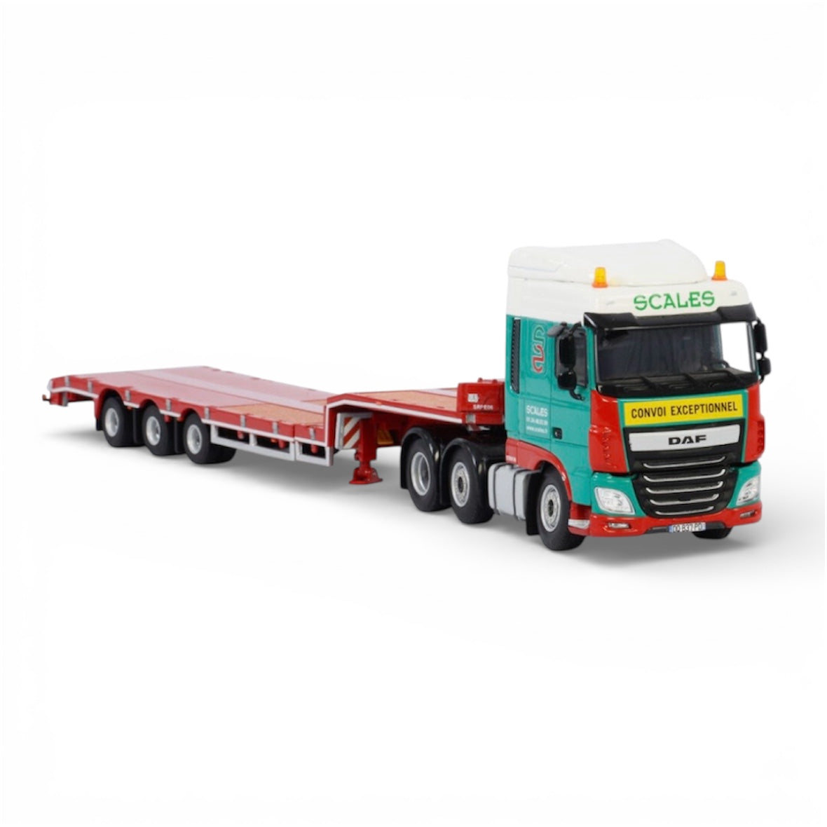 WSI DAF XF Space Cab 6x2 with 3 Axle Semi Low Loader "Scales"