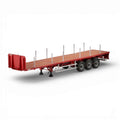 WSI Premium Line Red Extending Flatbed Dennison Trailer
