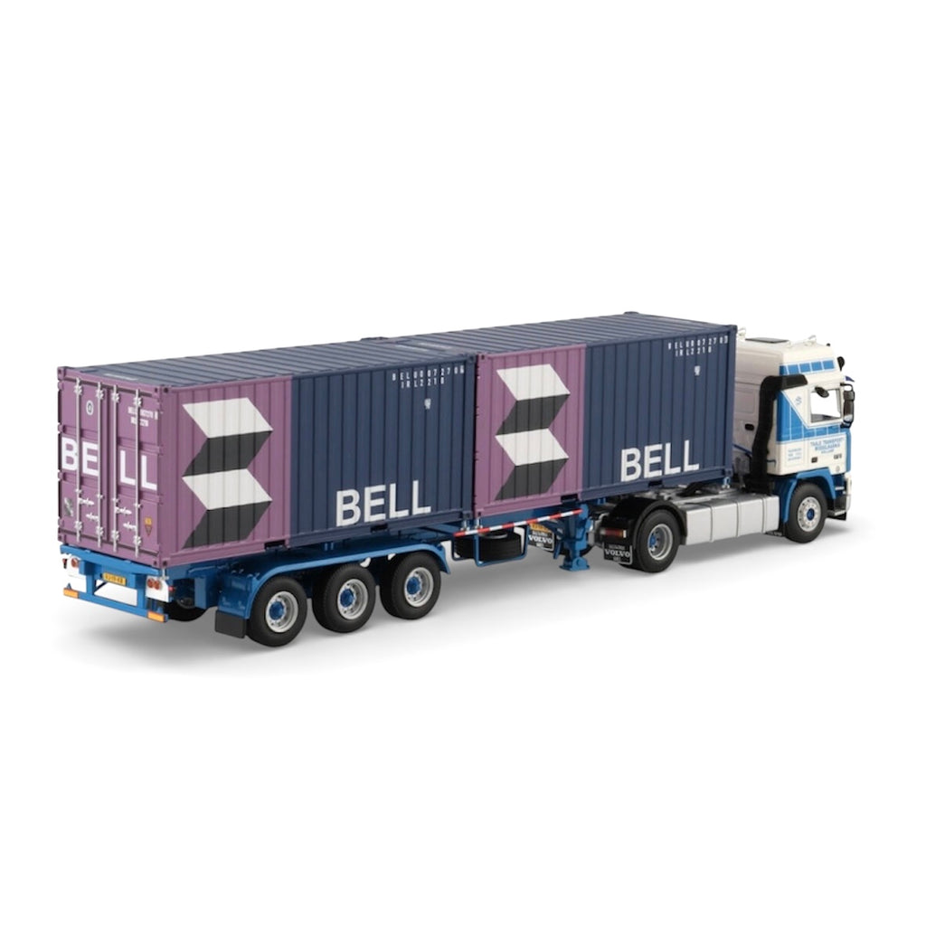 WSI Taale Transport Volvo F12 Globetrotter with Classic Container Trailer + 2x 20ft Bell Containers