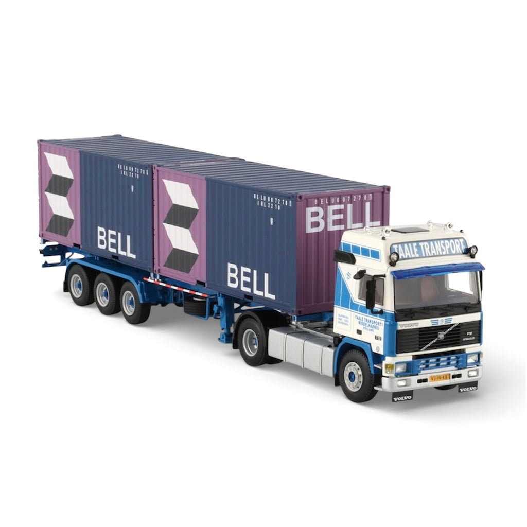 WSI Taale Transport Volvo F12 Globetrotter with Classic Container Trailer + 2x 20ft Bell Containers