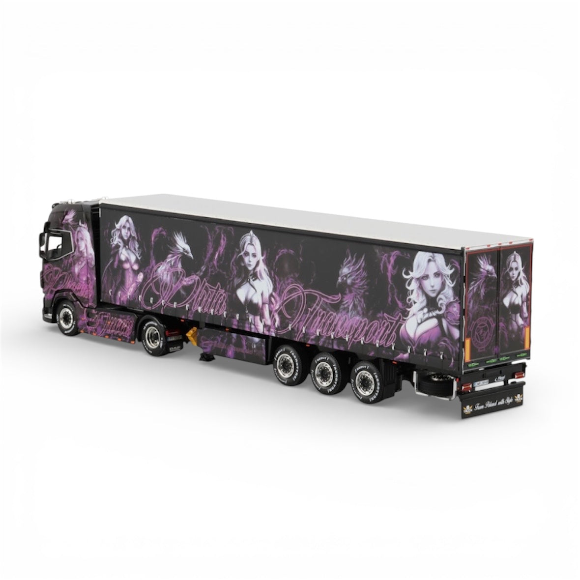 WSI Pluta Transport "Phoenix Queen" DAF XG+ 4x2 with Curtainside Trailer