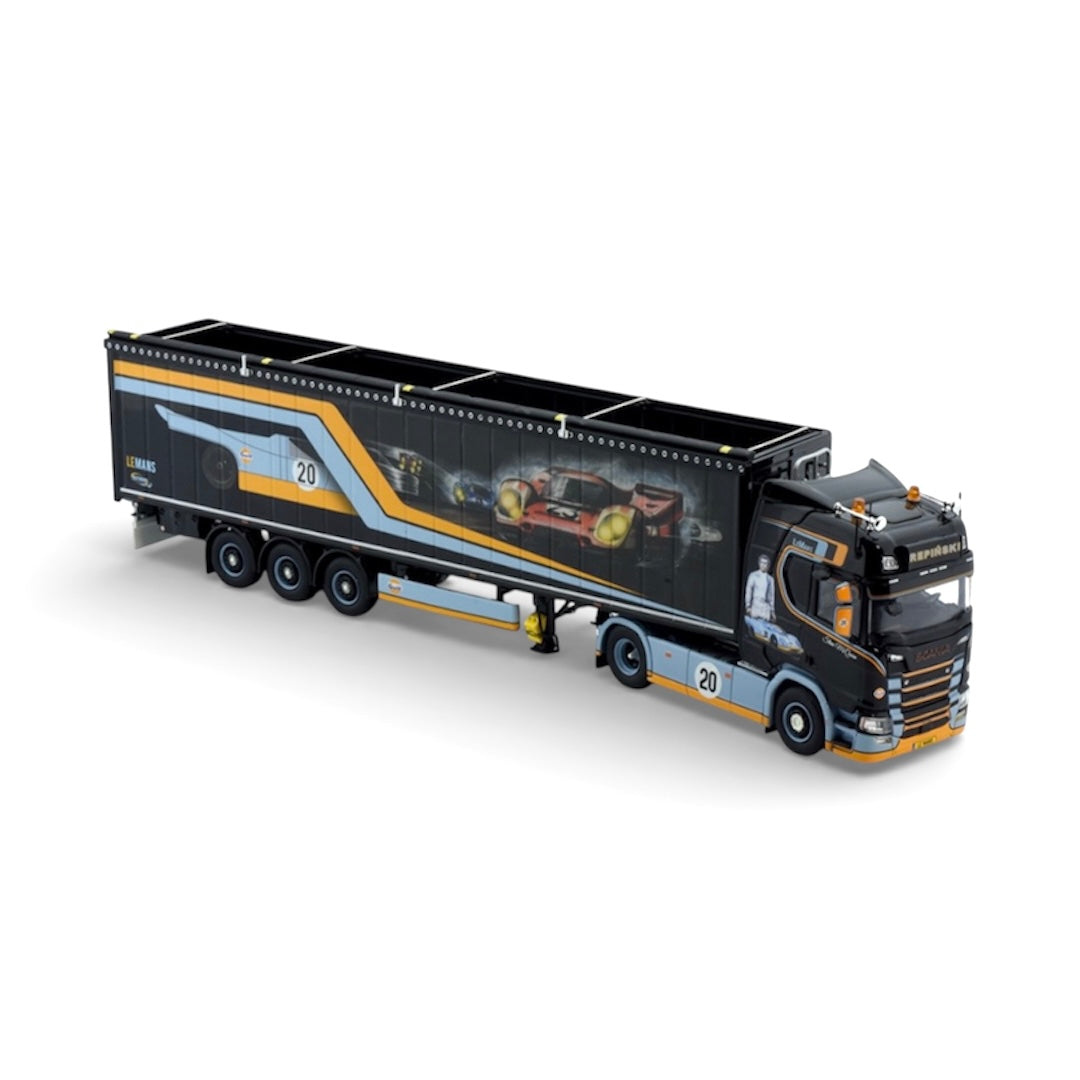 Tekno Scania Walking Floor Trailer Repinski Transport Poland (Steve McQueen LeMans Gulf Racing)