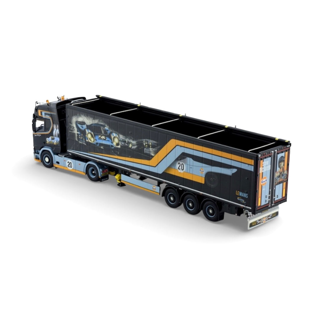 Tekno Scania Walking Floor Trailer Repinski Transport Poland (Steve McQueen LeMans Gulf Racing)