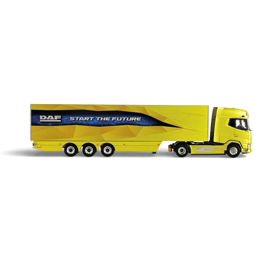 WSI DAF XG+ MY25 4x2 with 3 Axle Box Trailer "Start The Future" Dealer Model