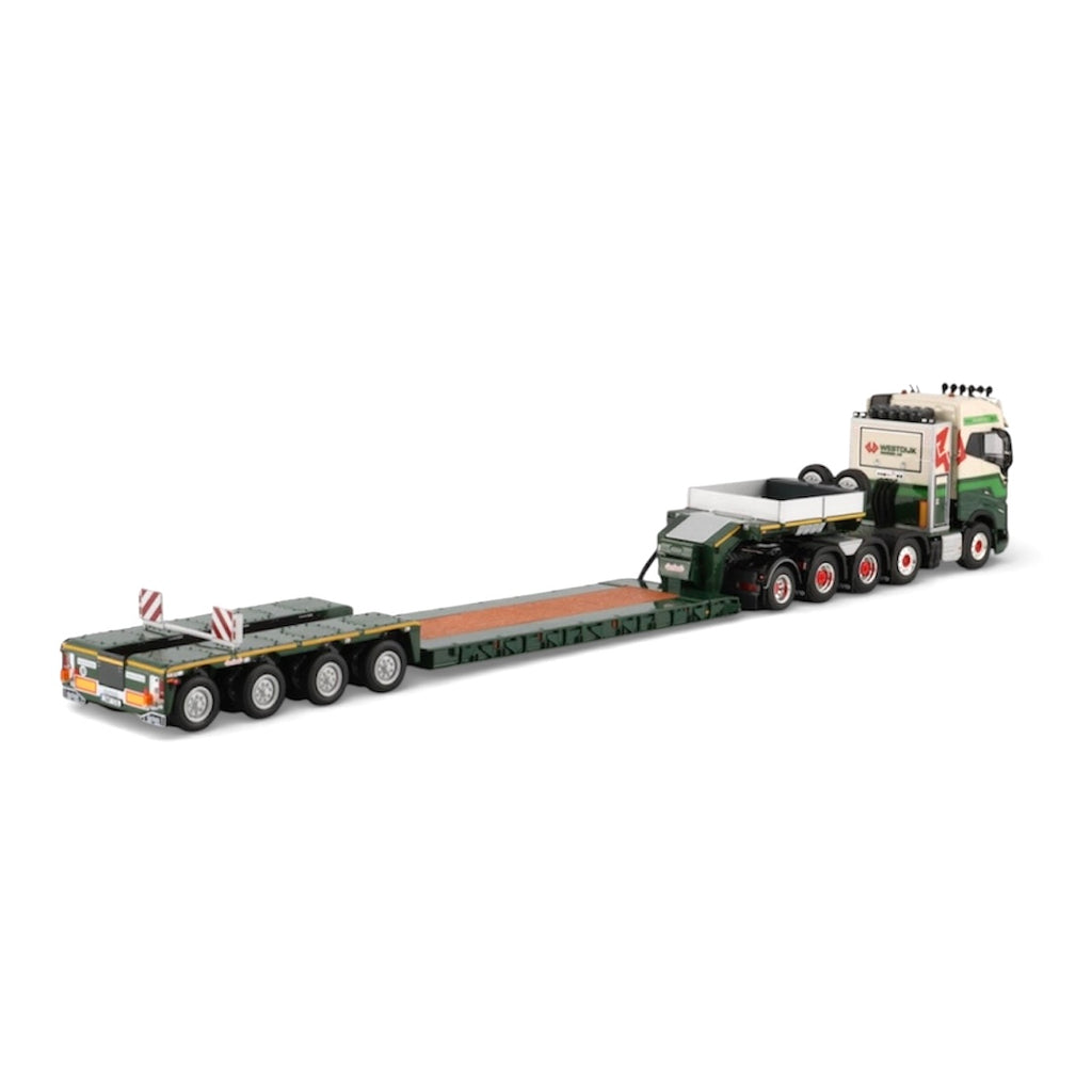 WSI Westdijk SE Volvo FH5 Globetrotter 8x4 + Add On Axle with 4 Axle Nooteboom Euro PX Low Loader