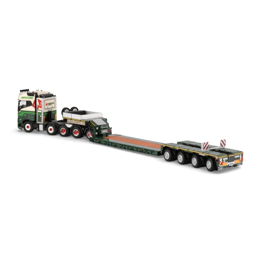 WSI Westdijk SE Volvo FH5 Globetrotter 8x4 + Add On Axle with 4 Axle Nooteboom Euro PX Low Loader