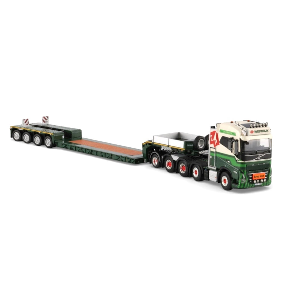 WSI Westdijk SE Volvo FH5 Globetrotter 8x4 + Add On Axle with 4 Axle Nooteboom Euro PX Low Loader