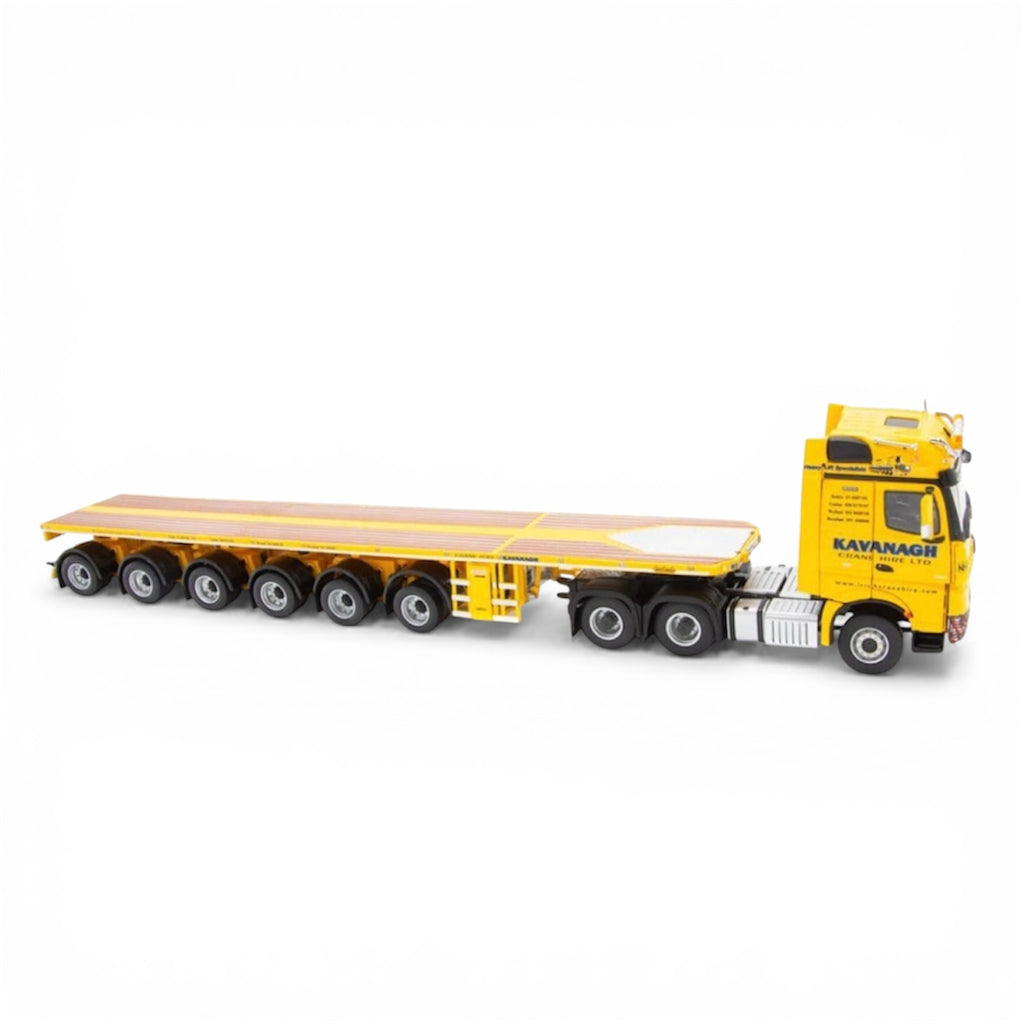 IMC Kavanagh Crane Hire Mercedes Arocs 8x4 with 6 Axle Nooteboom Ballast Trailer