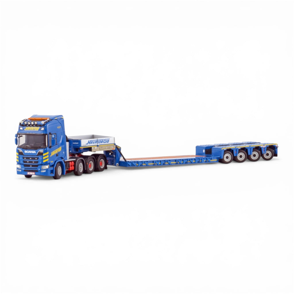 WSI Havator Scania R Highline CR20H 8x4 with 4 Axle Nooteboom PX Low Loader