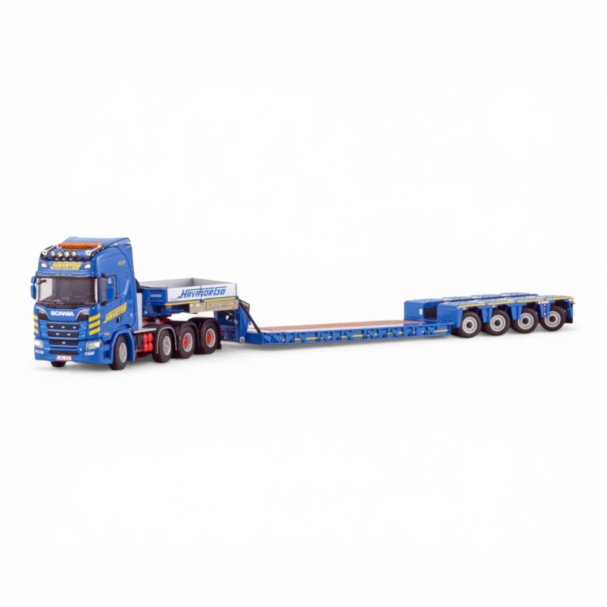 WSI Havator Scania R Highline CR20H 8x4 with 4 Axle Nooteboom PX Low Loader