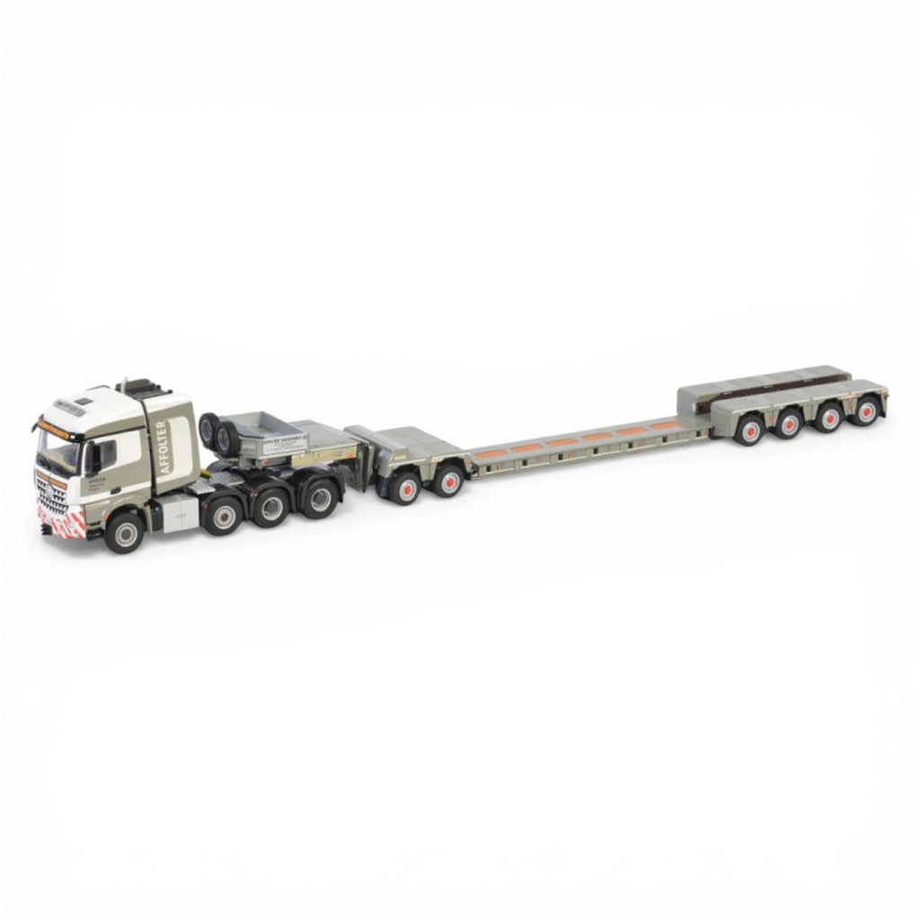 WSI Affolter Mercedes-Benz Arocs MP4 2.300 Stream Space 8x6 with Nooteboom Spine Bed 4 Axle / 2 Axle Dolly PX Low Loader*