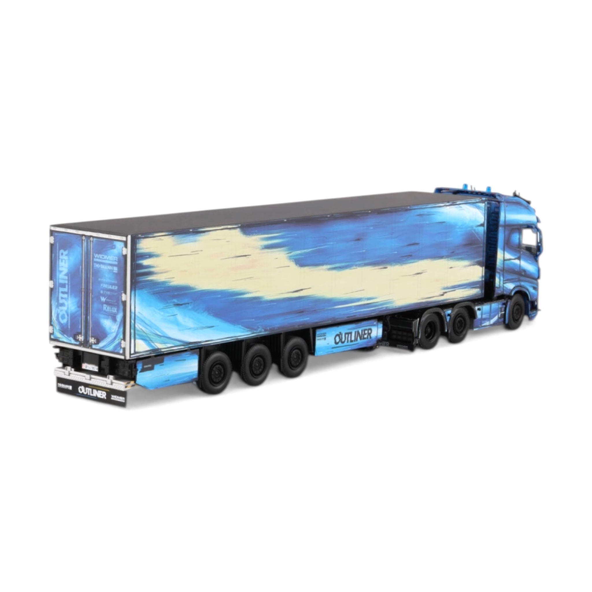 WSI Thomann Outliner Volvo FH5 Globetrotter XL 6x2 Twin Steer with Reefer Trailer