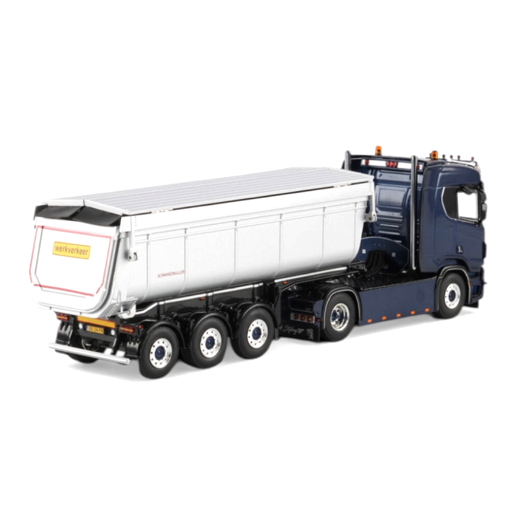 WSI Loonbedrijf V.D. Put Scania R Normal CR20N with 3 Axle Tipper Trailer 1:50 scale model
