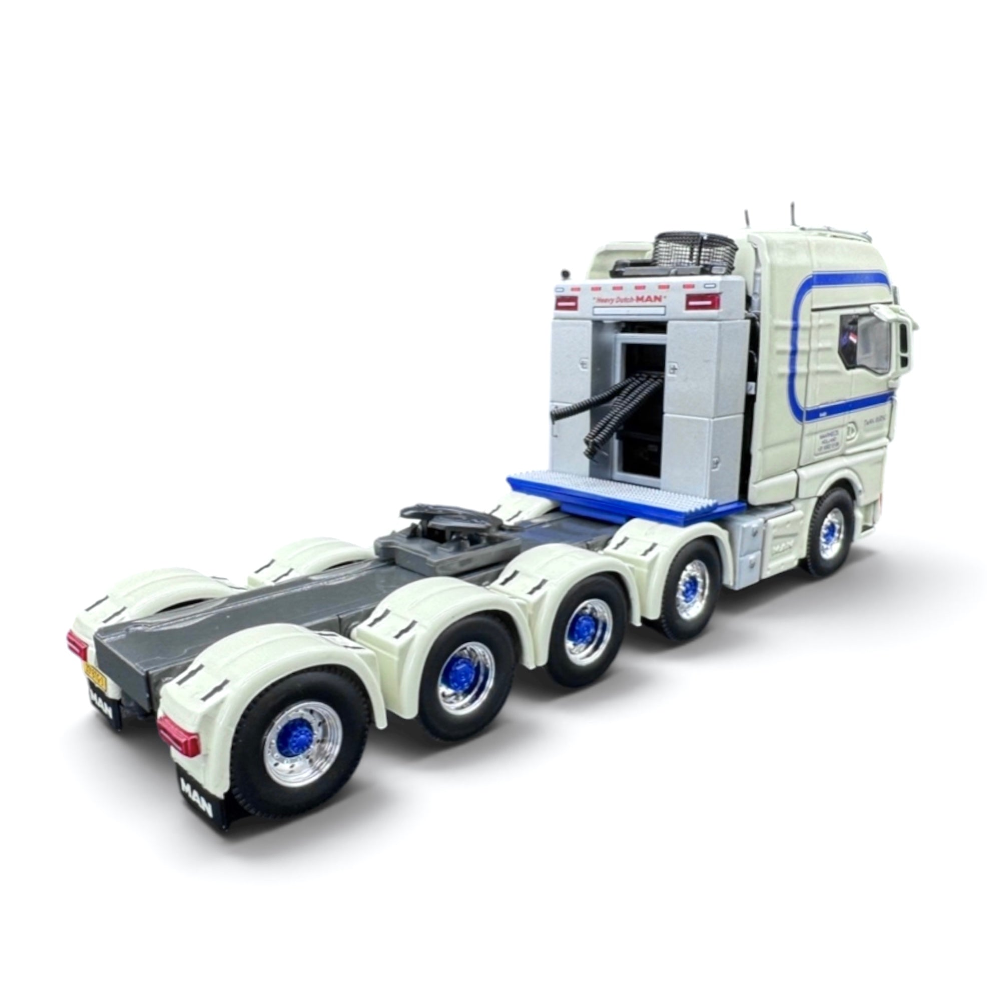 WSI Twan Bierings MAN TGX XXL Euro 6C Facelift 10x4 with Nooteboom 5-Axle Lowloader & 2-Axle Dolly 1:50 Scale Model