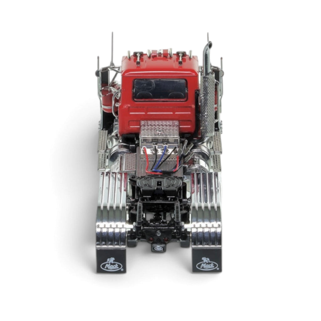 Heavy Haul Replicas Mack Superliner Tandem Axle Tractor - Red over Black rear top view