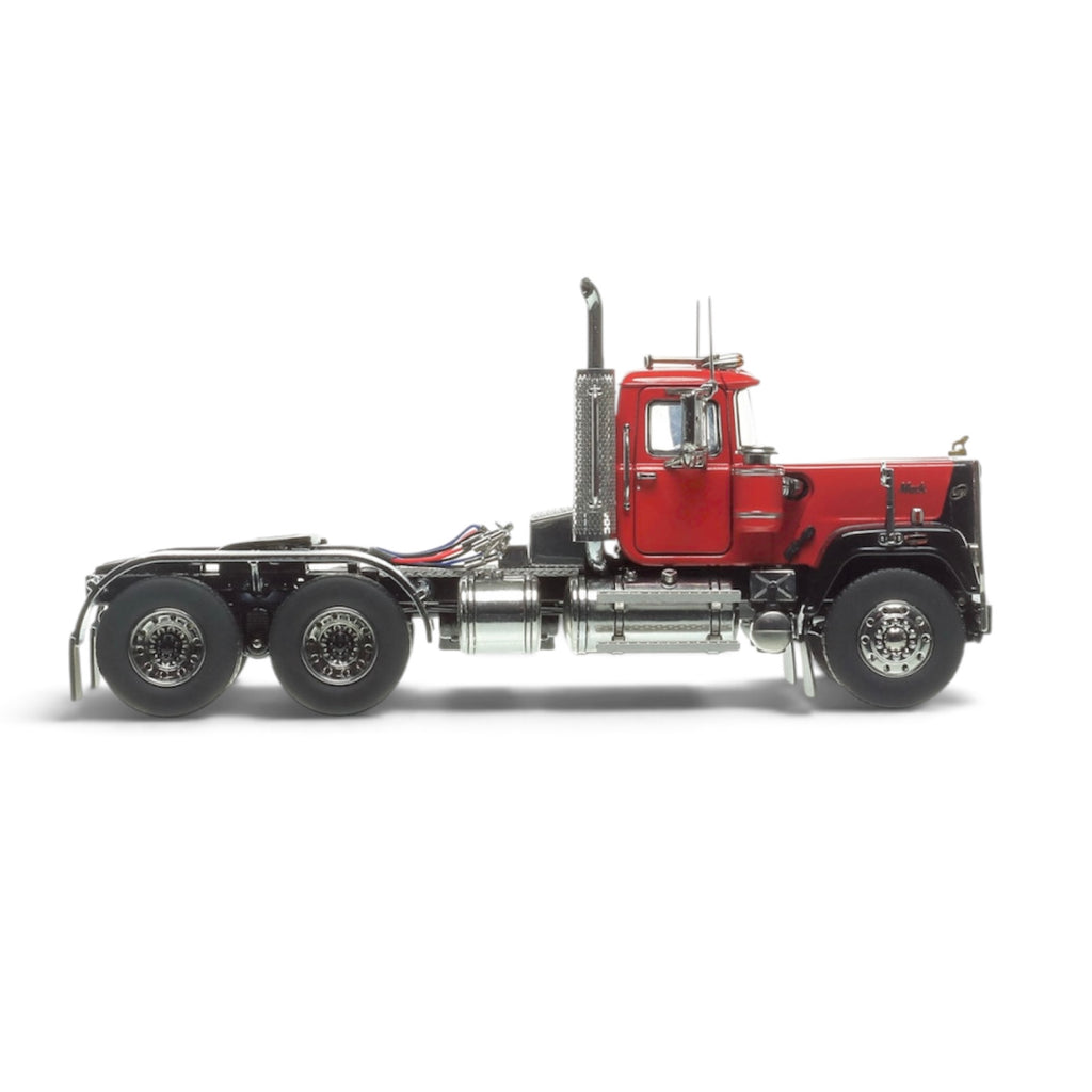 Heavy Haul Replicas Mack Superliner Tandem Axle Tractor - Red over Black right side view