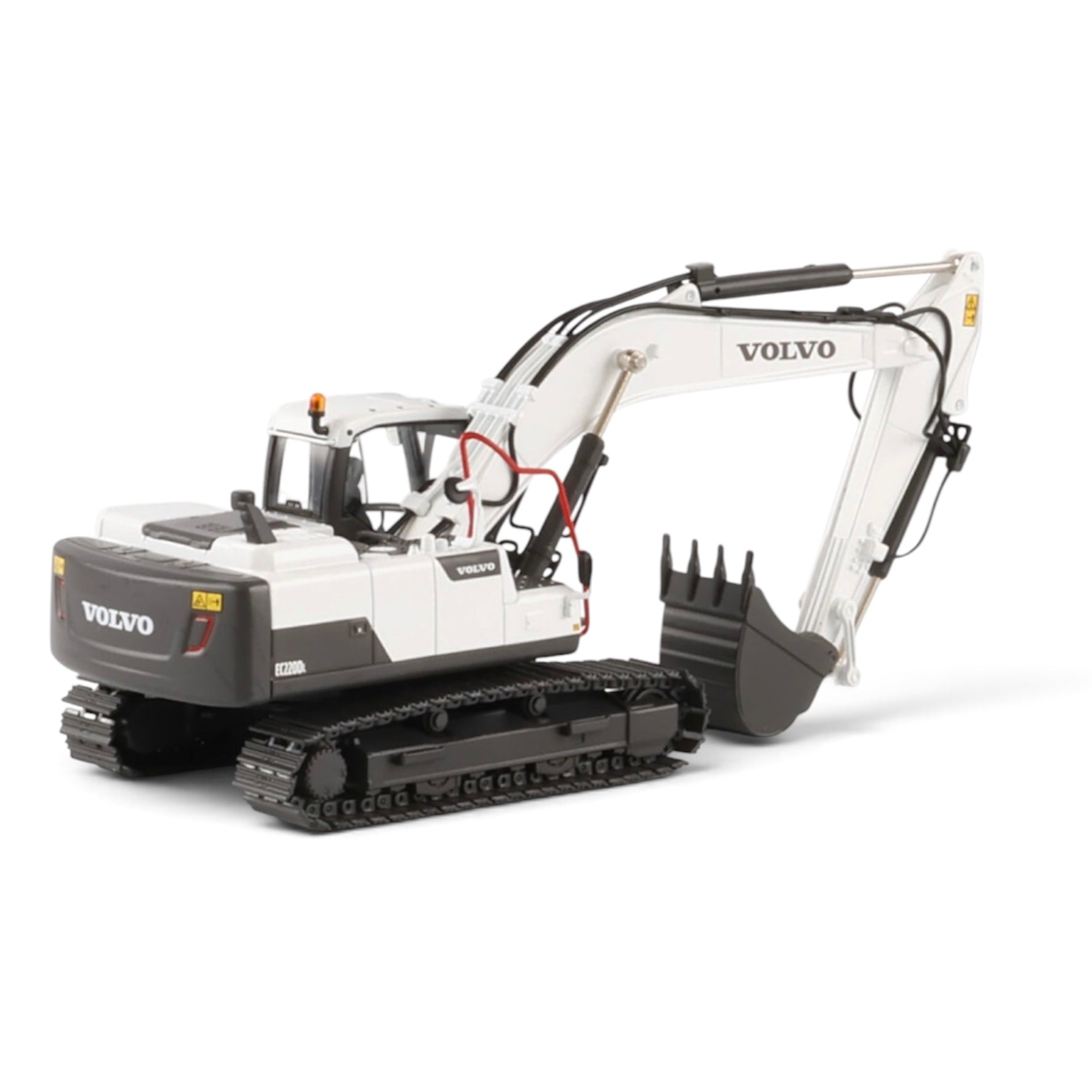 WSI Volvo EC220D Track Excavator in Mining White rear view