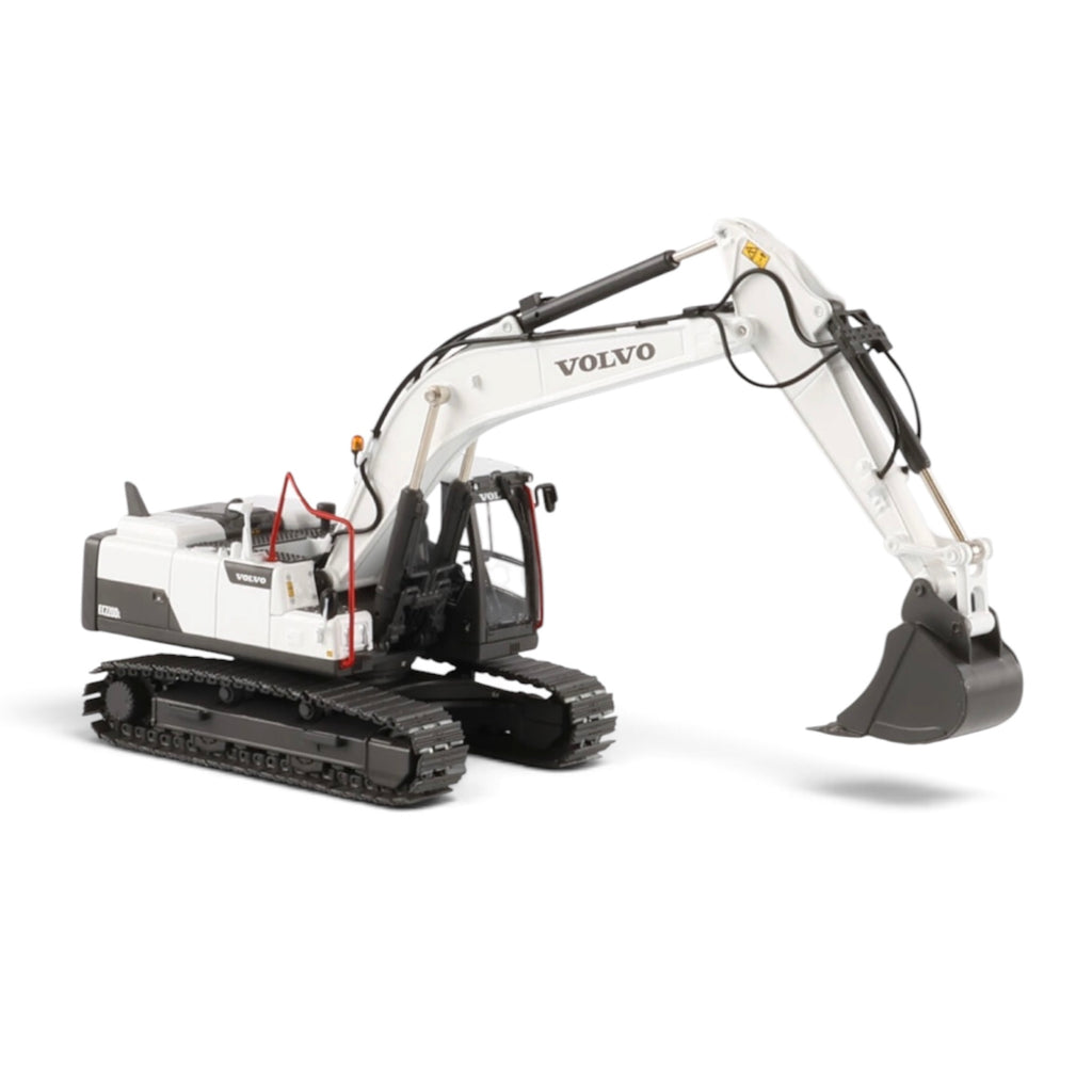 WSI Volvo EC220D Track Excavator in Mining White front quarter view