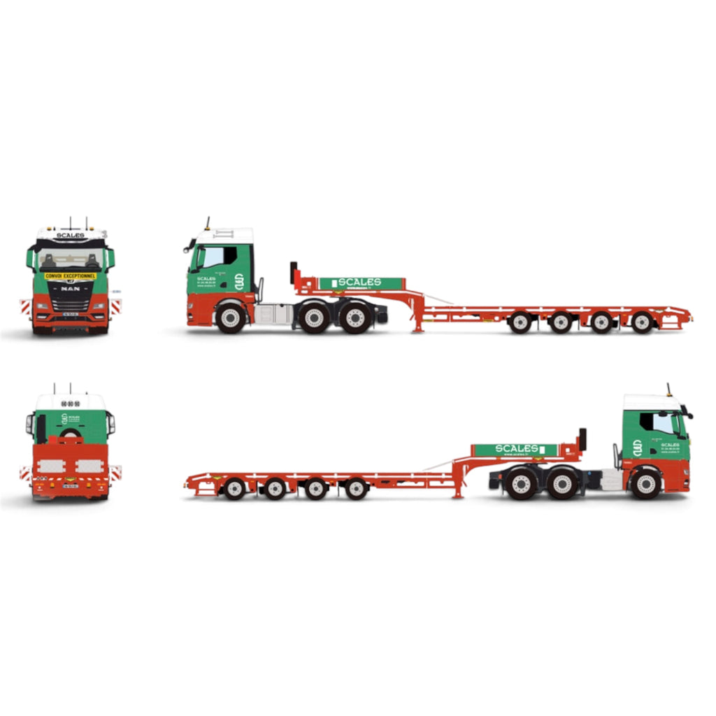 WSI MAN TGX GM with Broshuis Semi Lowloader "SCALES" detail drawing