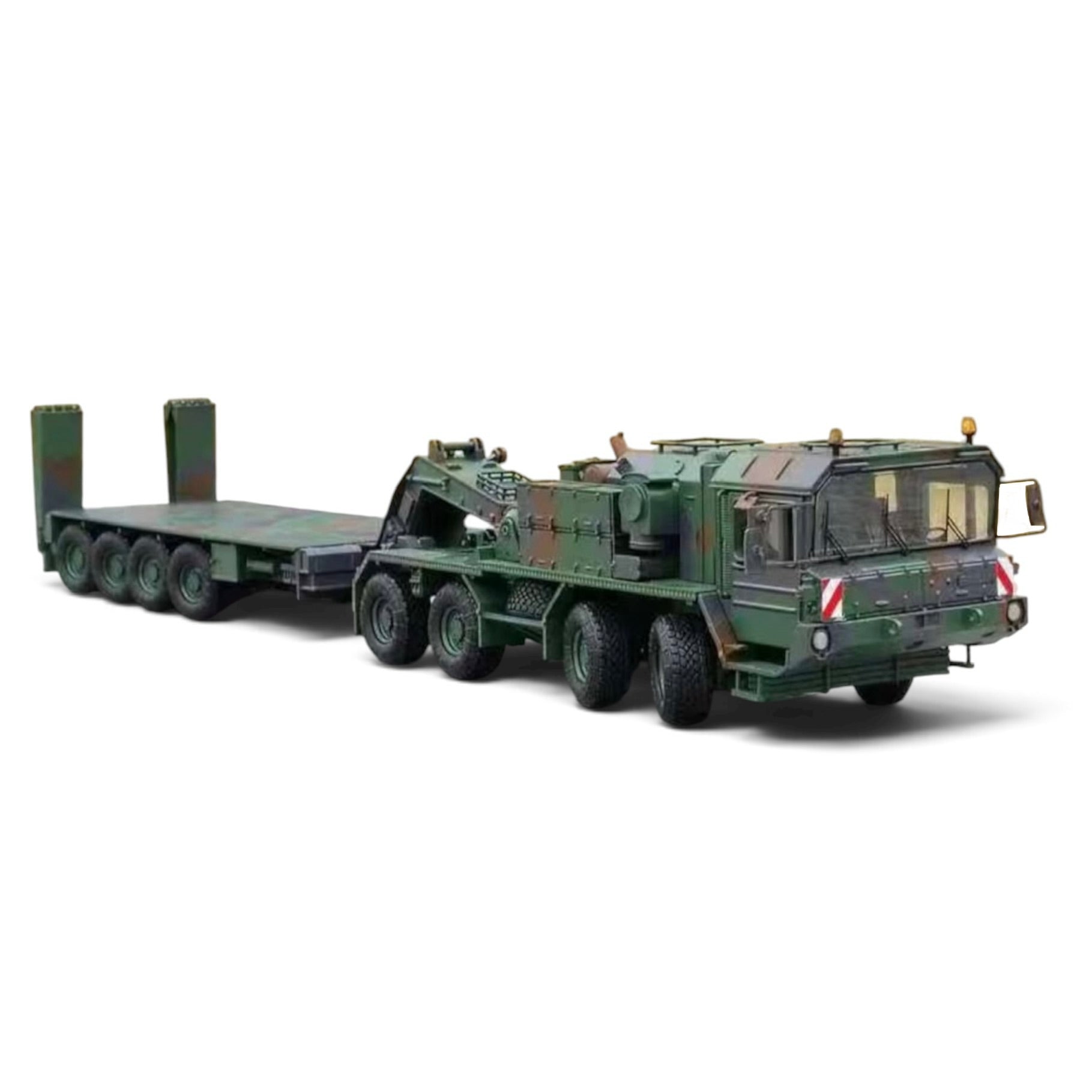 Kranlab Faun SLT-50 Elefant and Tank Transporter Trailer in Camouflage side view