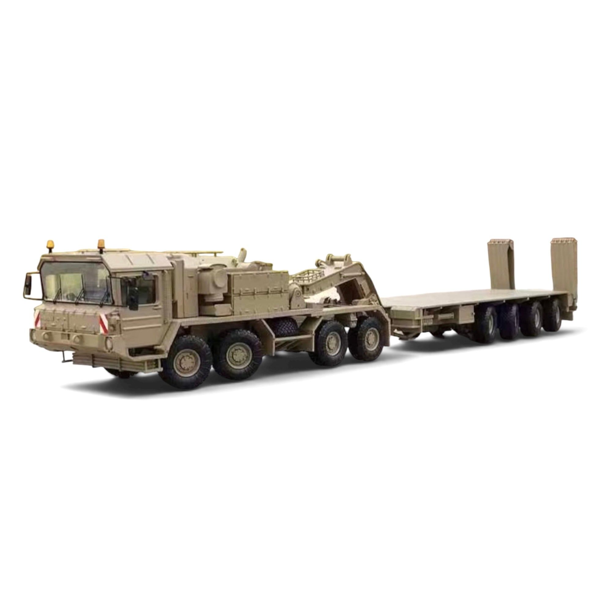 Kranlab Faun SLT-50 Elefant and Tank Transporter Trailer in Desert Sand