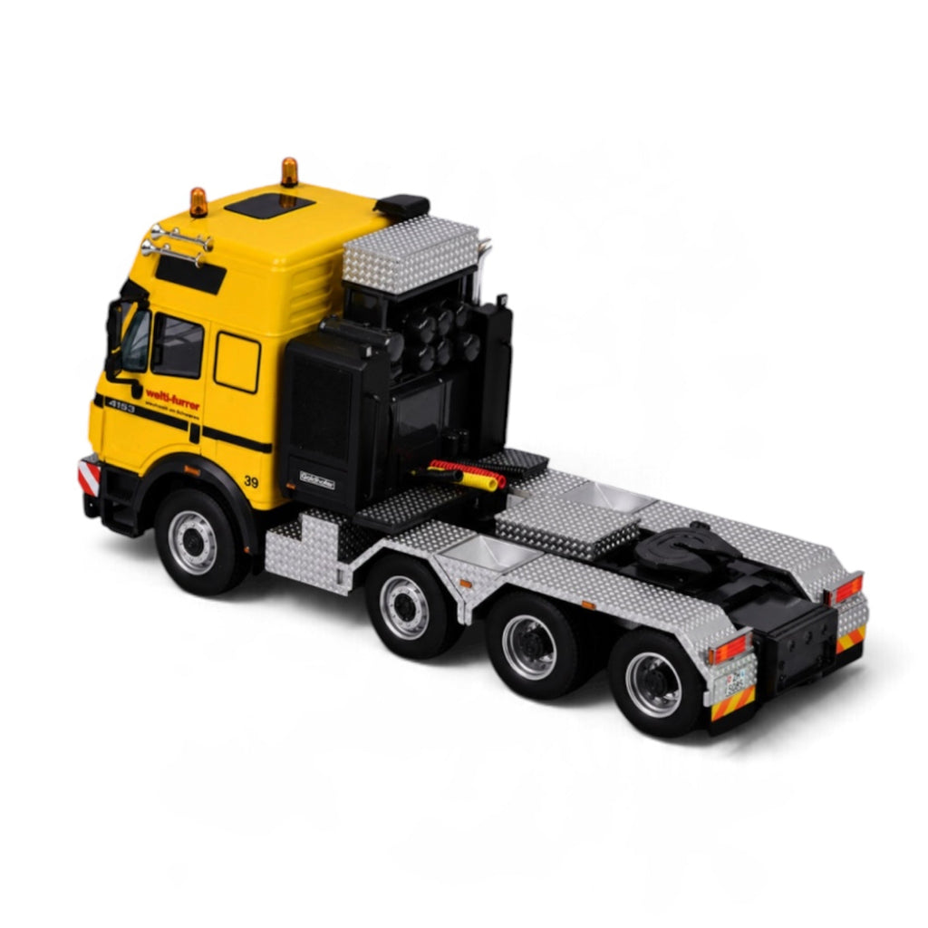 IMC Mercedes-Benz SK Eurocab 8x6 in Welti Furrer Livery 1:50 Scale Model rear view